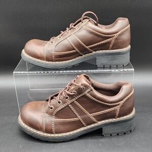 Lower East Side 10 Brown Chunky Lug Sole Oxford Y2K Grunge 90s Gorpcore Academ